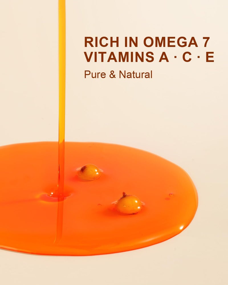 Yoken Cold Pressed Sea Buckthorn Oil Organic for Face Hair & Nails 2oz - 100% Natural Facial Oils from SeaBuckthorn Berry for Deep Hydration & Skin Nourishment, aceite de espino amarillo organico - Image 3